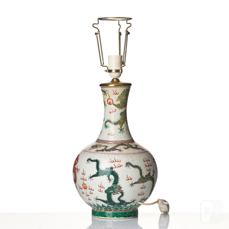 An enamelled 'nine dragon' vase, - 图3